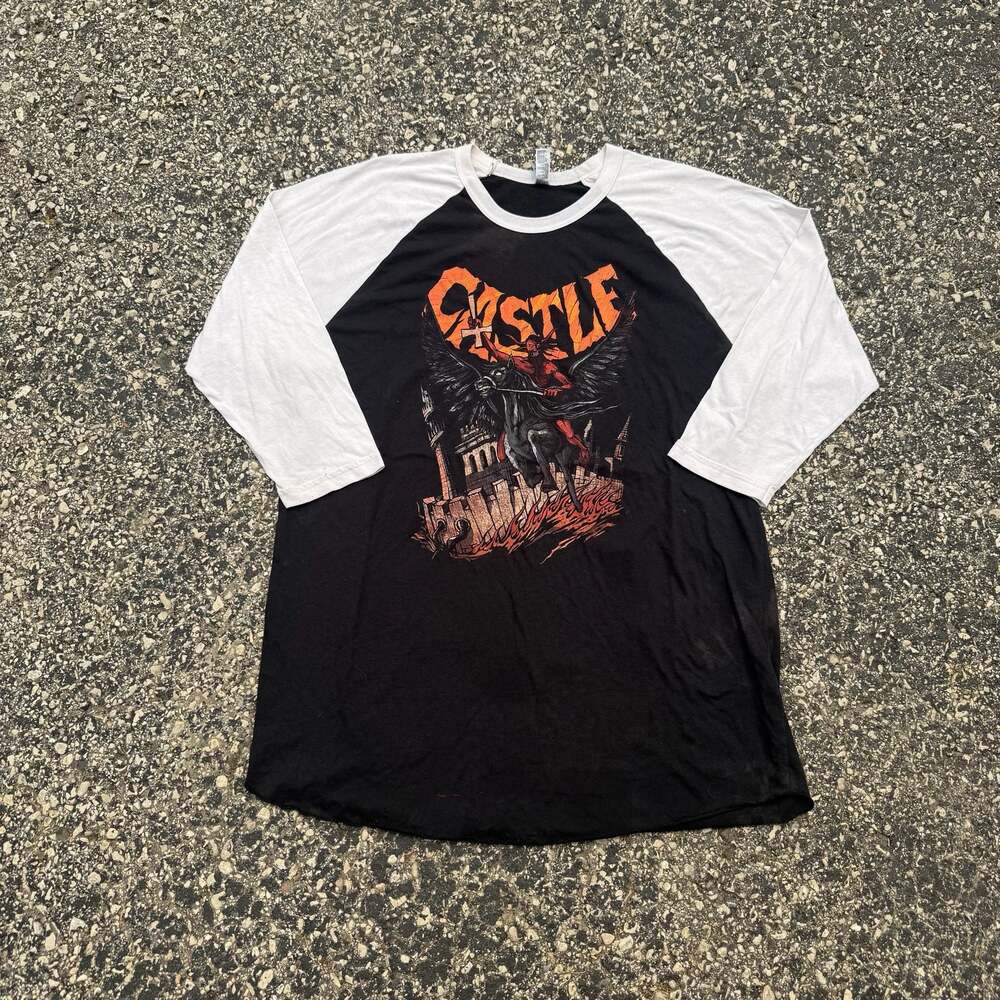 Castle The Devil Rides Europe 2014 Tour Raglan Shirt